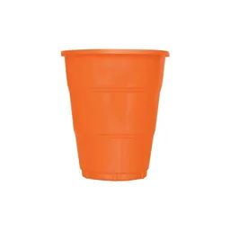 Vaso Desechable Deluxe Plastico 7 Oz Naranja Sempertexx 10