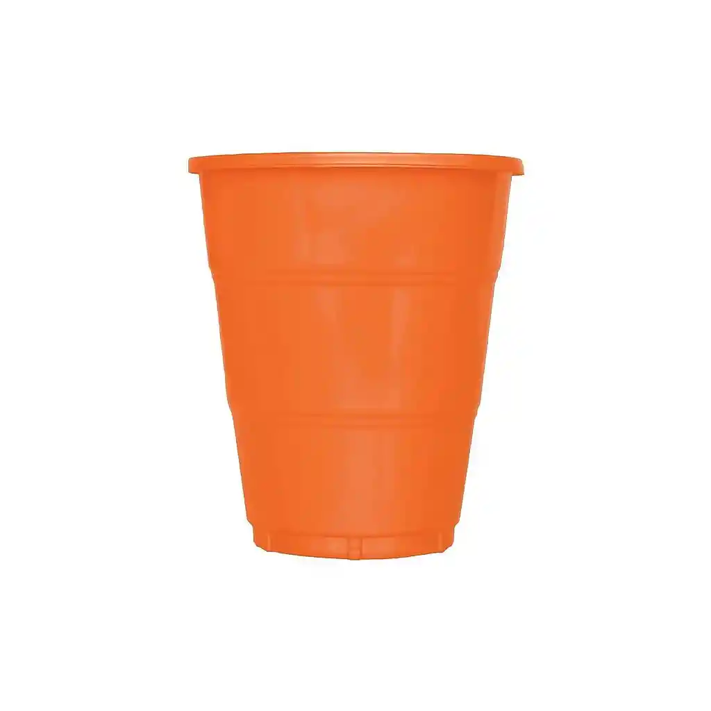 Vaso Desechable Deluxe Plastico 7 Oz Naranja Sempertexx 10