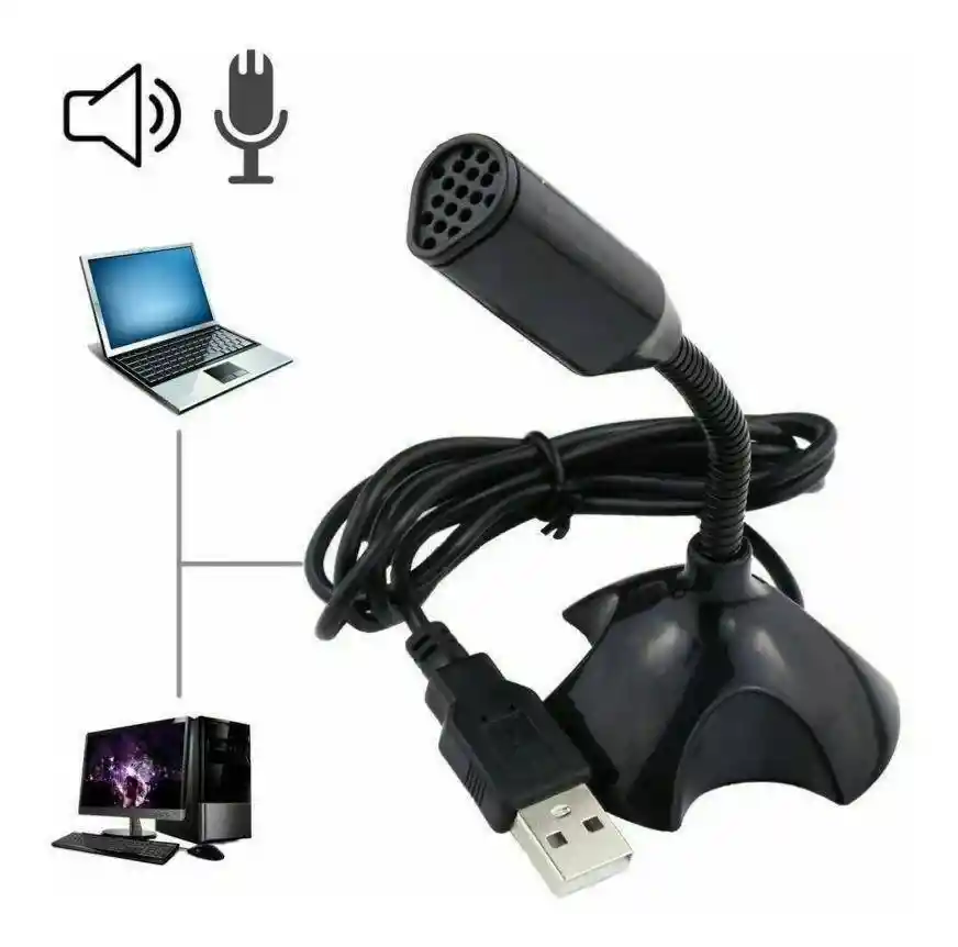 Micrófono De Escritorio Plug Usb Para Pc, Macbook Y Portátil