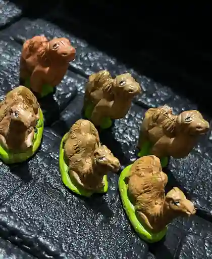 Animales Para Maqueta Camello X6 Unidades Camello Ceramica X6 Unidades