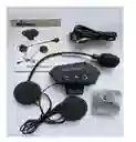 Intercomunicador Auriculares Casco Bluetooth Bt12 Moto Música Color Negro