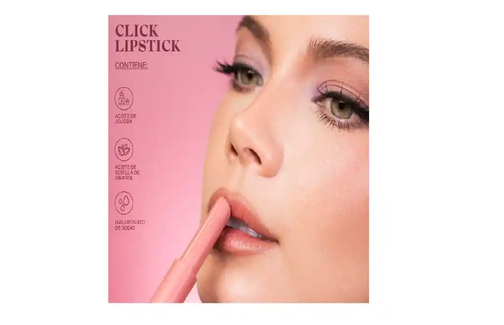 Labial Click Lipstick Tono Cocoa Atenea