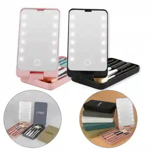 Espejo Táctil Led 3 En 1 - Portátil Y Elegante Para Maquillaje