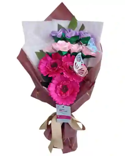 Ramo De Gerberas Y Rosas Unicornio