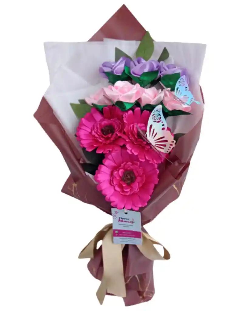 Ramo De Gerberas Y Rosas Unicornio