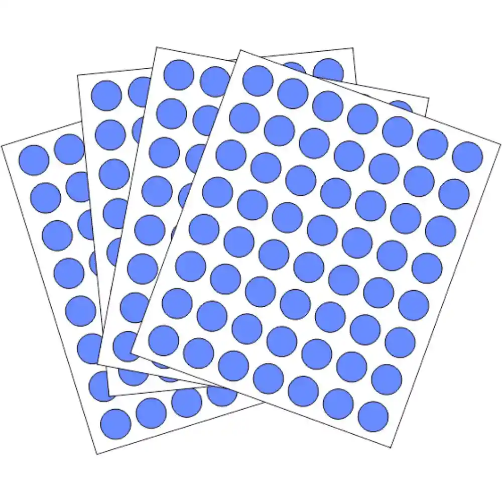 Rotulo Autoadhesivos Circulos De 1,3cm - X672, Azul