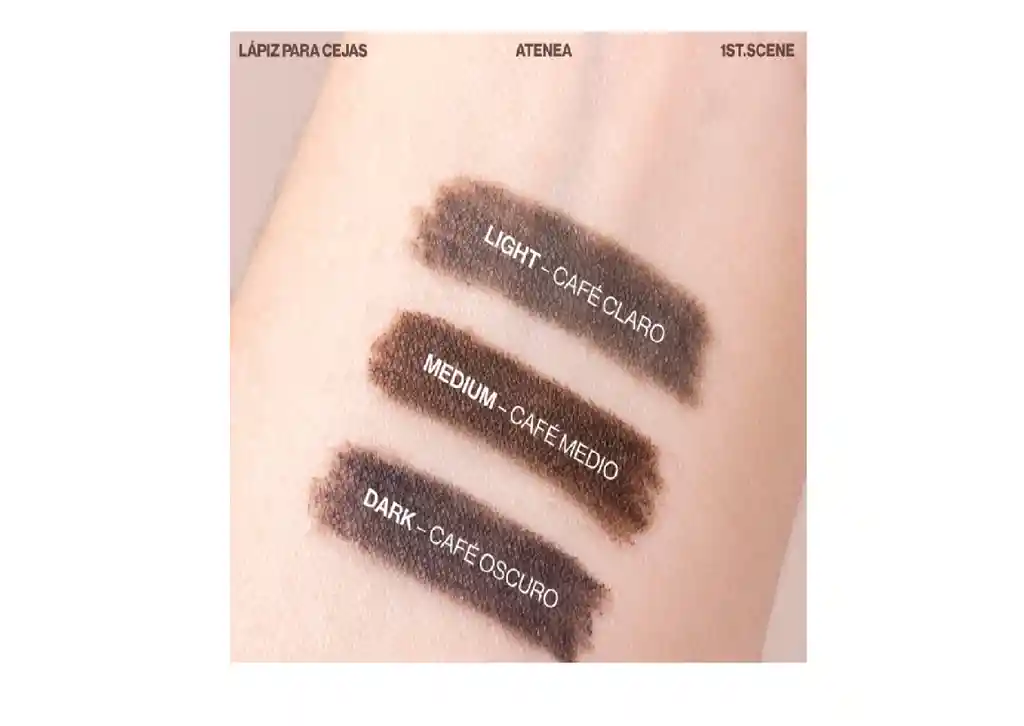 Lapiz Cejas Tono Light Delineador 2 En 1 Con Cepillo Atenea