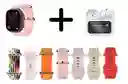 Combo Reloj Inteligente K25 + Audífonos Inalámbricos + 7 Correas Intercambiables