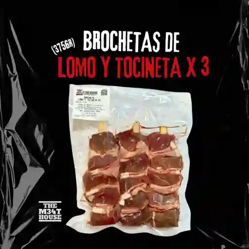 Brochetas De Lomo Y Tocineta