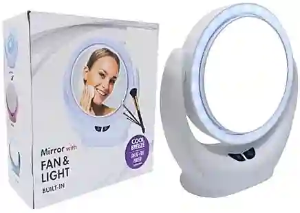 Espejo, Personal Para Maquillaje, Con Luz Led, Ventilador - Conexión Usb. O Baterías..