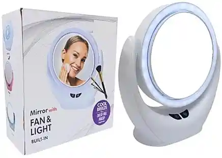 Espejo, Personal Para Maquillaje, Con Luz Led, Ventilador - Conexión Usb. O Baterías..