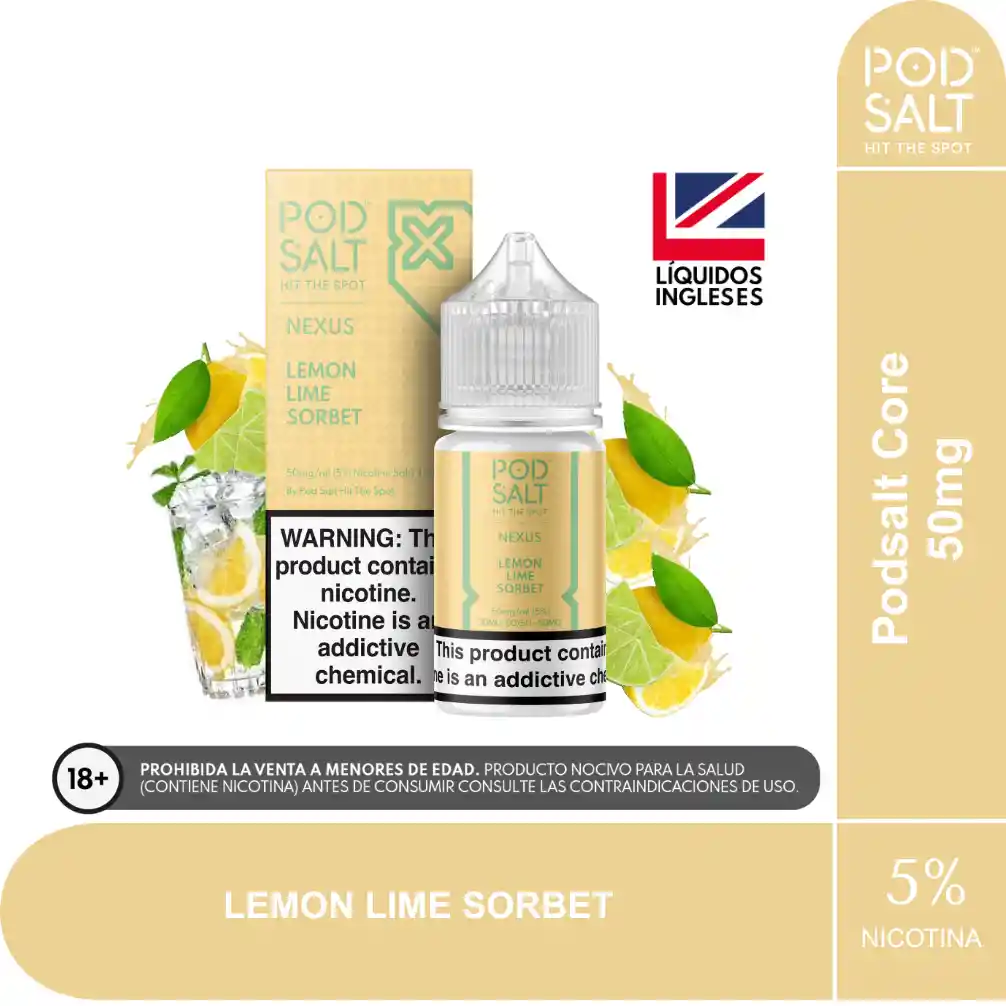 Sal De Nic Podsalt Lemon Lime Sorbet 30 Ml 5%