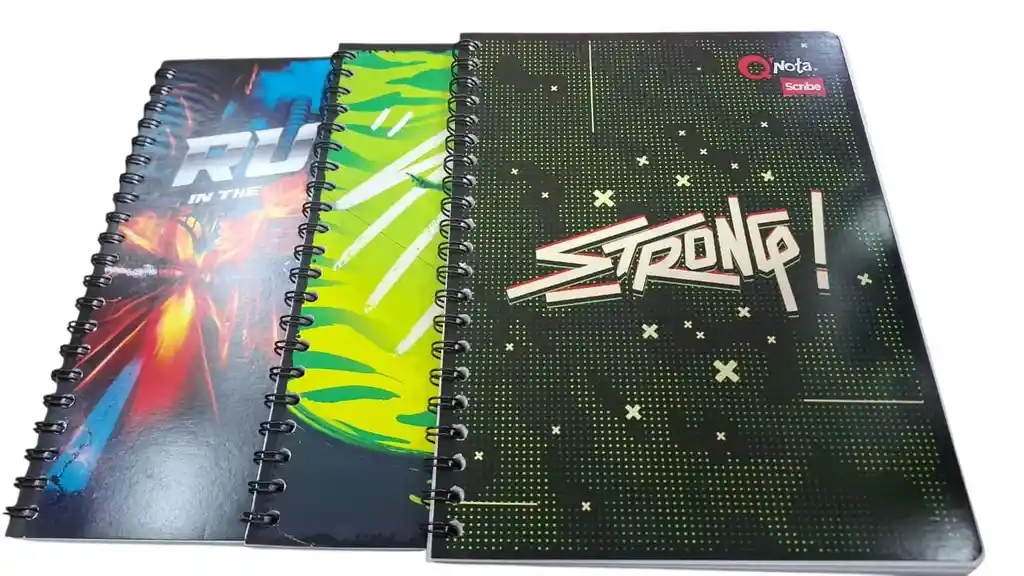 Cuaderno Argollado Grande Hombre, Pasta Blanda Se Envía Diseño Disponible.
