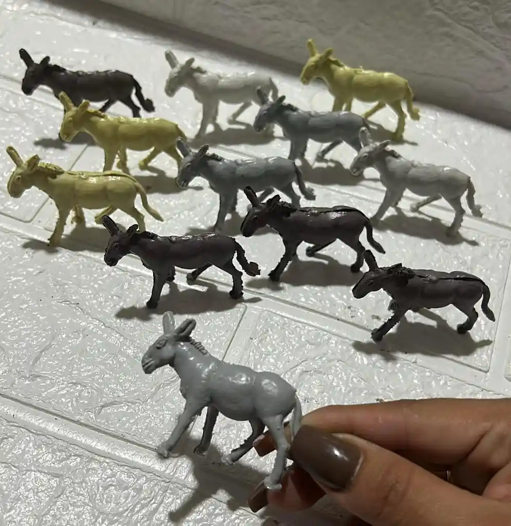 Animales Para Maqueta Burros X12 Unidades Burros X12 Unidades