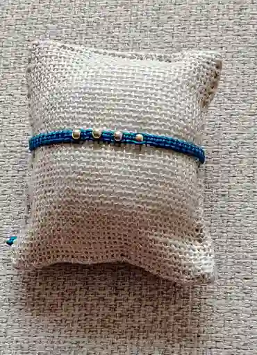 Manilla Azul 4 Bolas Oro Laminado