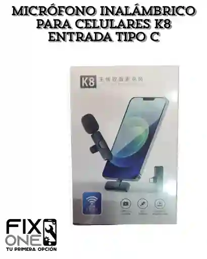 Micrófono Inalámbrico Para Celulares K8 Entrada Tipo C
