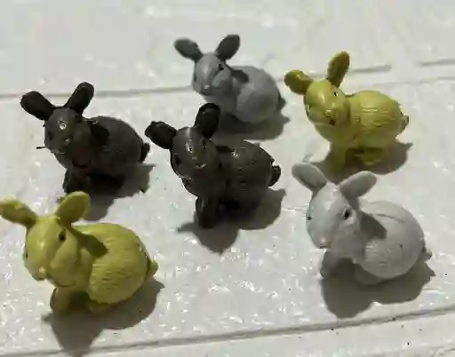 Animales Para Maqueta Conejos X6 Unidades Conejos X6 Unidades