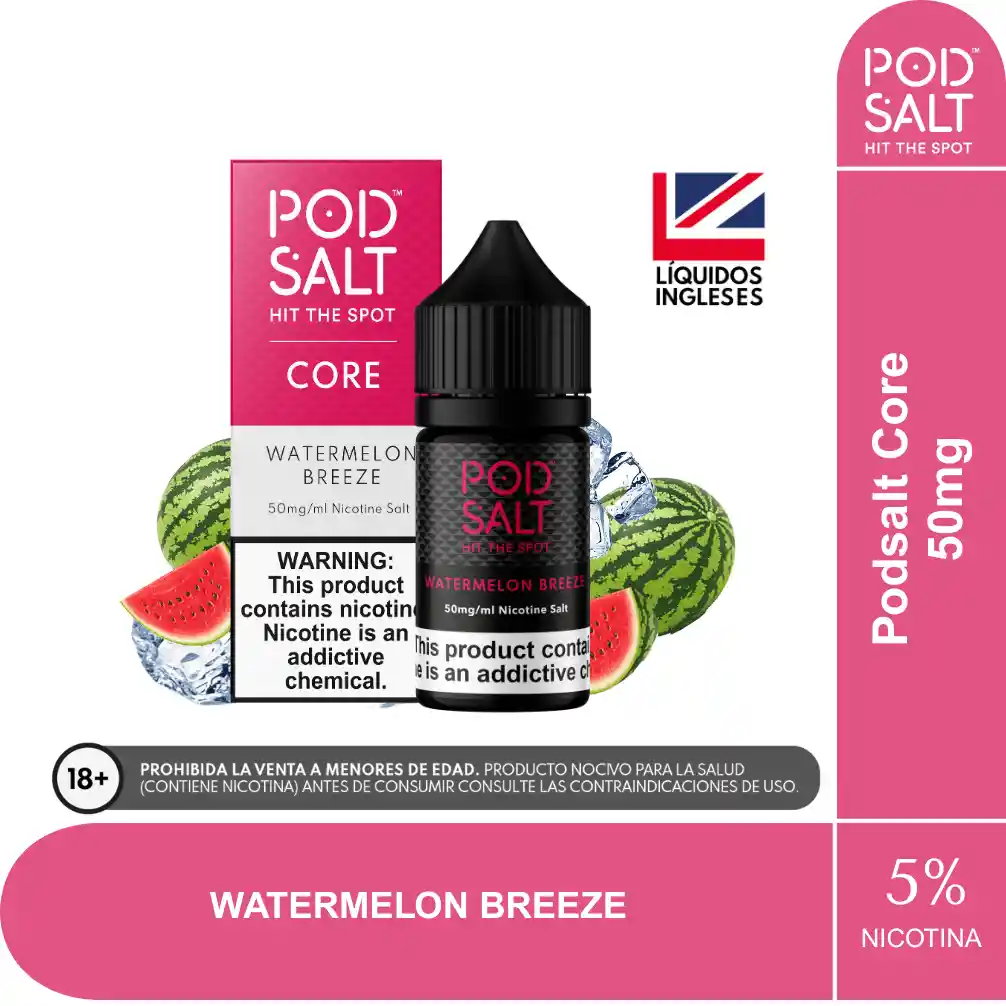 Sal De Nic Podsalt Watermelon Breeze 30 Ml 5%