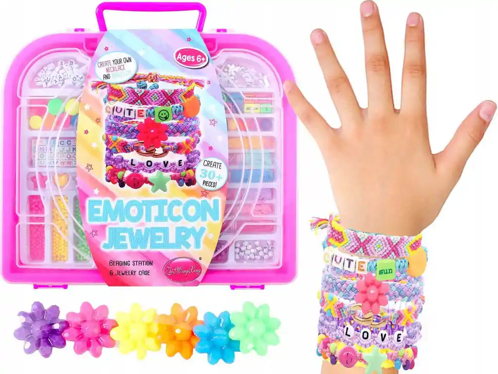 Kit Maleta Para Hacer Manilla Collares Niñas