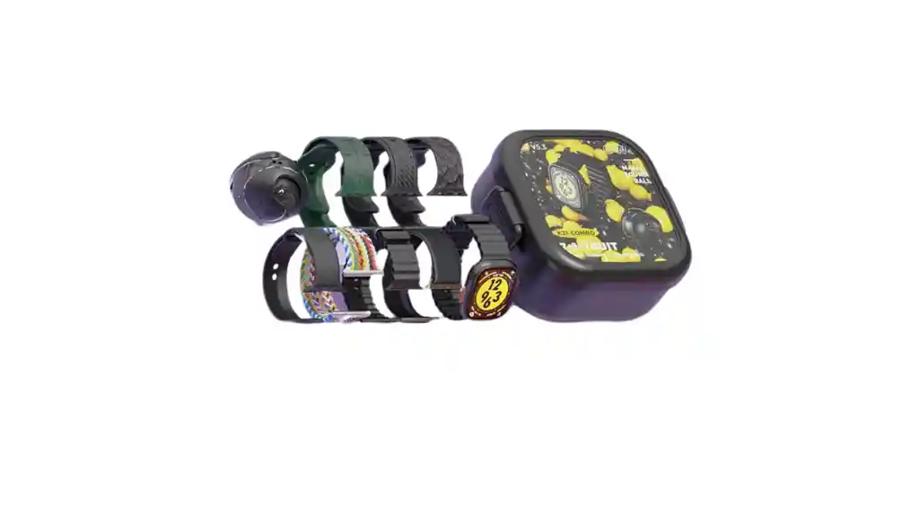 Combo Reloj Inteligente K21 + Audífonos Ows + 7 Correas Intercambiables