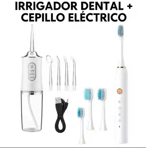 Kit Dental Premium 2 En 1 (irrigador + Cepillo Eléctrico Sónico)