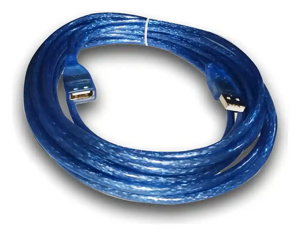 Cable De Extensión Usb 2.0 De 1.5 Metros Color Azul