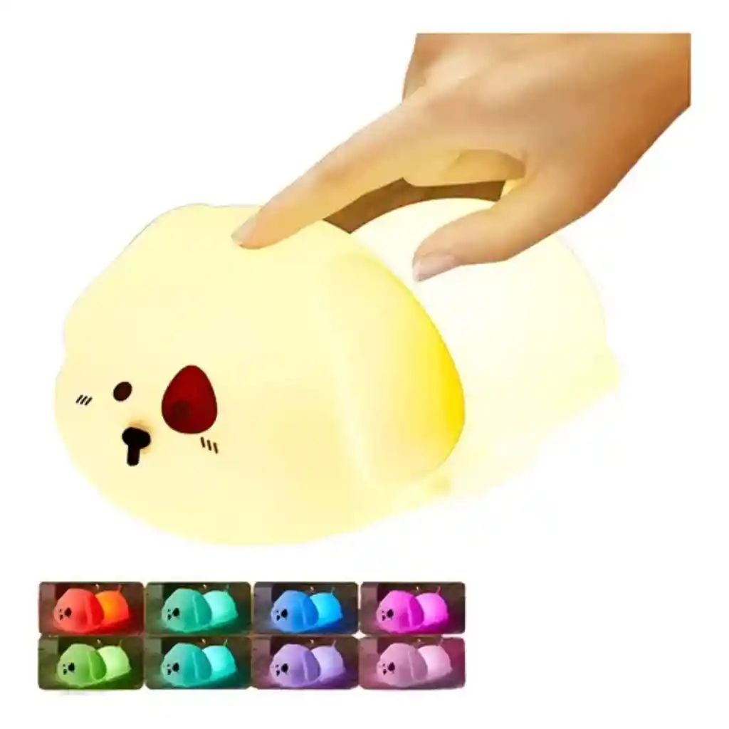 Luz De Noche Para Niños Cachorros Luz Nocturna Led 7 Colores