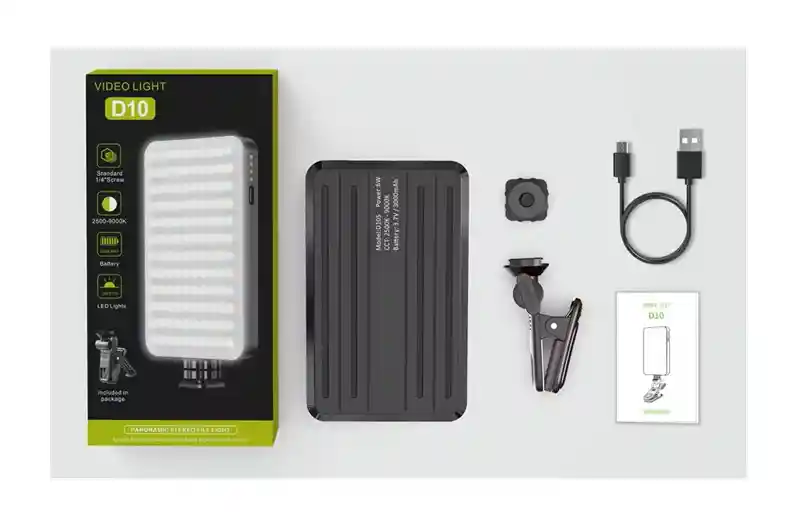 Selfieshow D10 Ultraportátil Luz Ajustable Cardán Mini