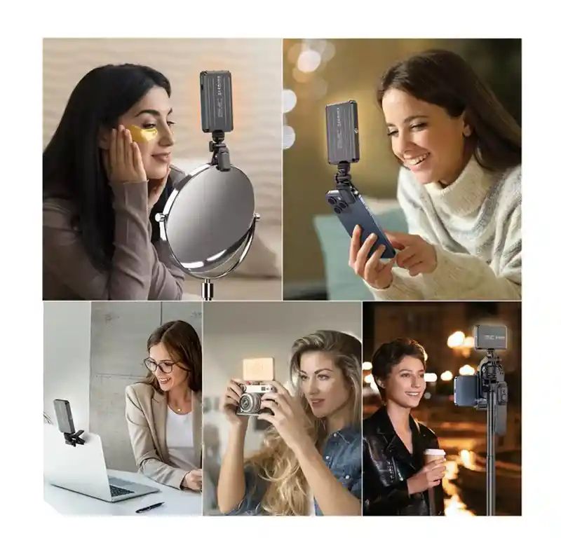 Selfieshow D10 Ultraportátil Luz Ajustable Cardán Mini