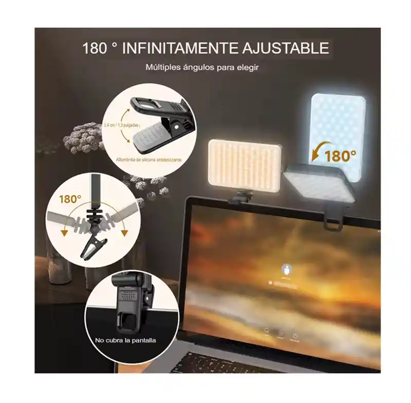 Selfieshow D10 Ultraportátil Luz Ajustable Cardán Mini