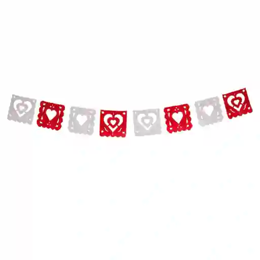 Banderin Corazon De Papel Cuadrado