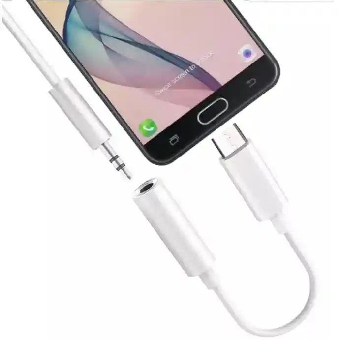 Adaptador Usb 3.1 Tipo-c A Auxiliar 3.5 Audifono Micrófono O Color Blanco