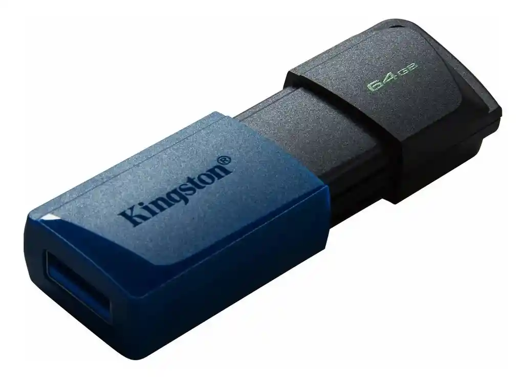 Memoria Usb Kingston Datatraveler Exodia M Retractil 64gb Color Azul