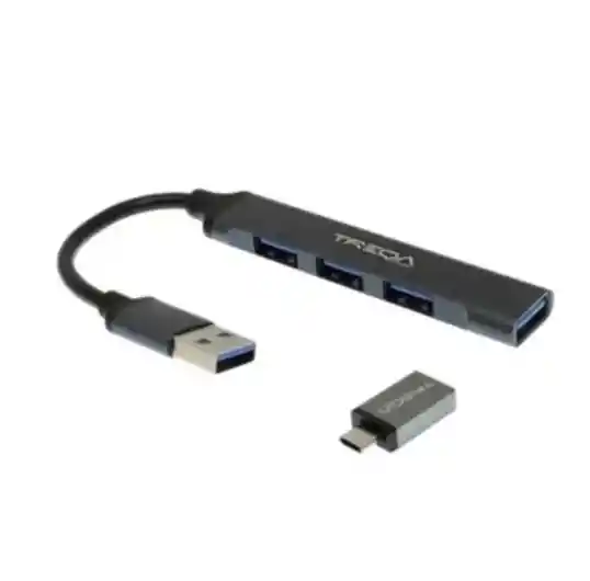 Hub Usb Con Adaptador Tipo C Usb 3.0 Treqa