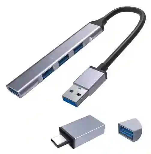 Hub Usb Con Adaptador Tipo C Usb 3.0 Treqa