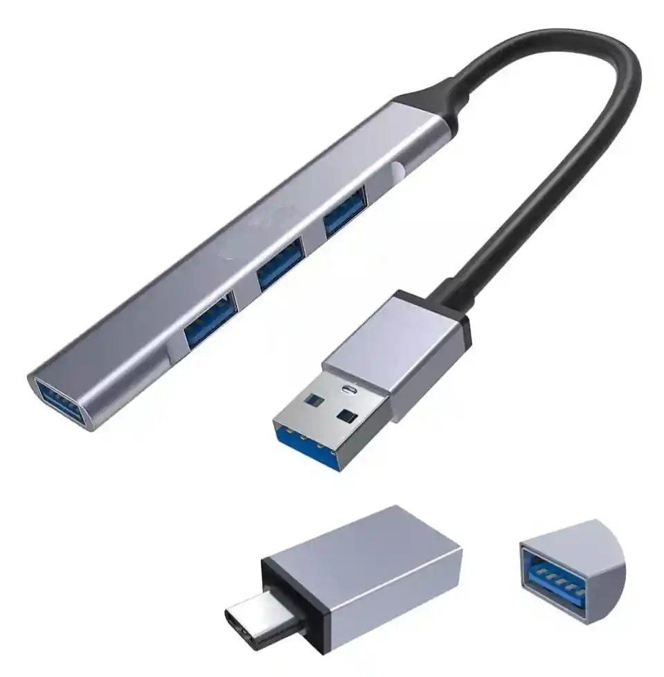 Hub Usb Con Adaptador Tipo C Usb 3.0 Treqa