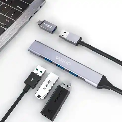 Hub Usb Con Adaptador Tipo C Usb 3.0 Treqa