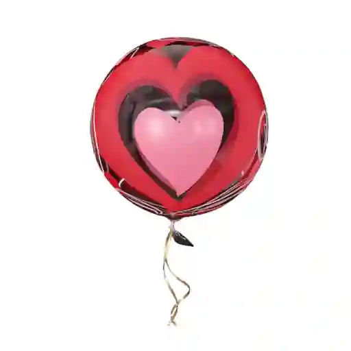 Globo Burbuja Estampado Corazon