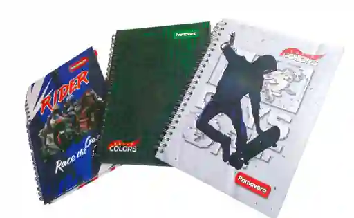 Cuaderno Argollado Cuadriculado Pasta Dura 80 Hojas 1 Materia Hombre Pequeño