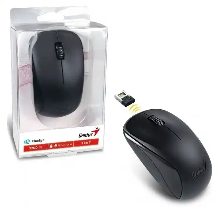 Mouse Inalámbrico Genius Nx-7000 Calm Black | 1200 Dpi 3bot