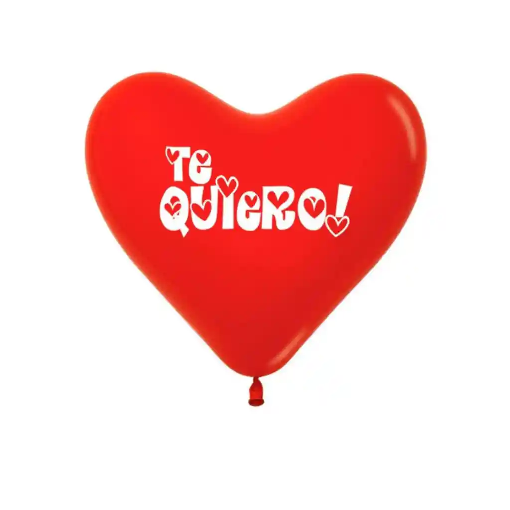 Globo Fashion Corazon Te Quiero Rojo