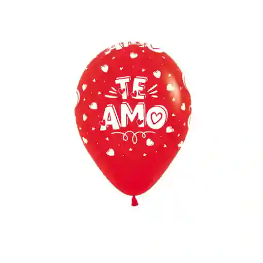 Globo Fashion Redondo Infinity Te Amo Rojo