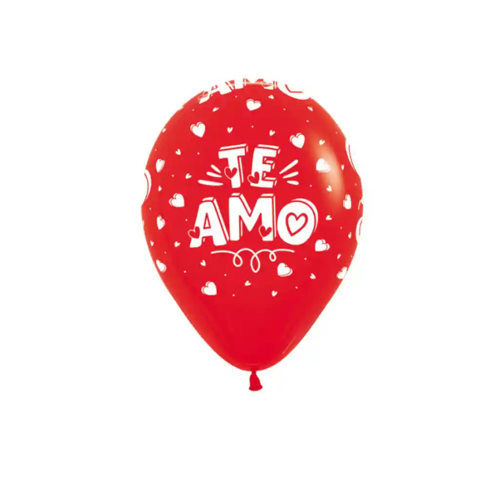 Globo Fashion Redondo Infinity Te Amo Rojo