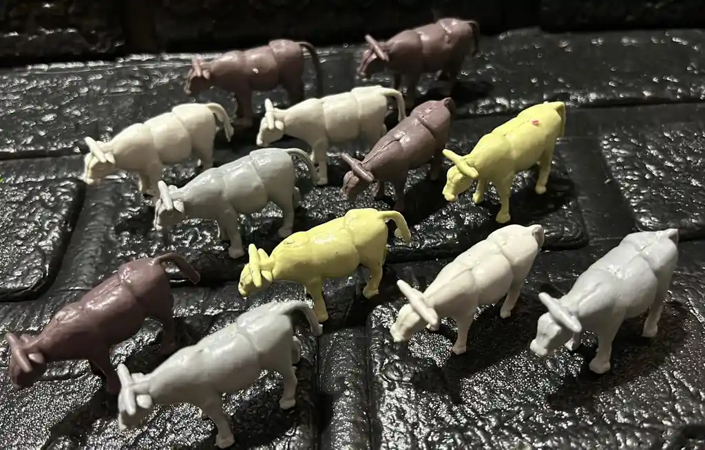 Animales Para Maqueta Vacas X12 Unidades Vacas X12 Unidades