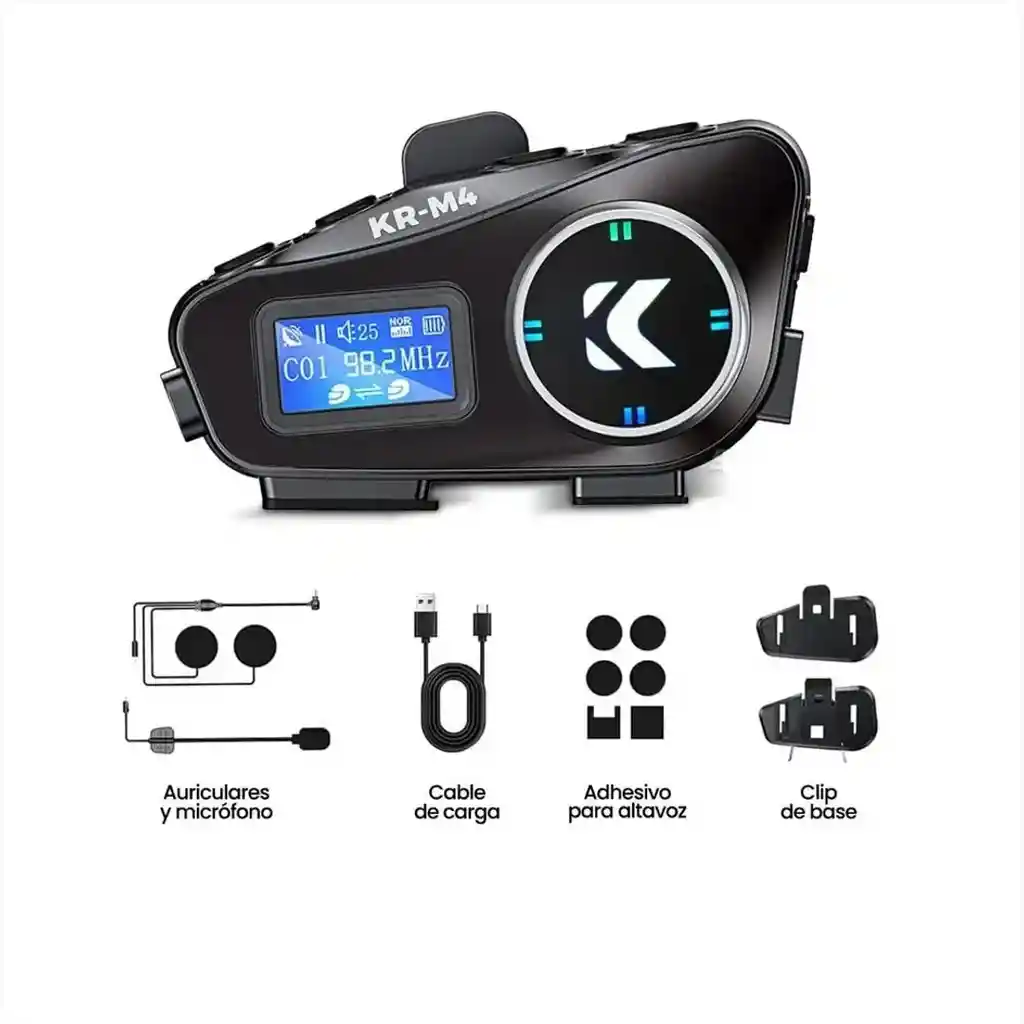Intercomunicador Kr-m4 Para Cascos De Moto