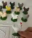 Animales Para Maqueta Gallinas X12 Unidades Gallinas X12 Unidades