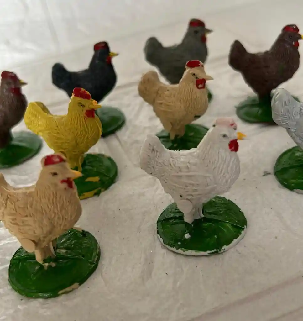 Animales Para Maqueta Gallinas X12 Unidades Gallinas X12 Unidades