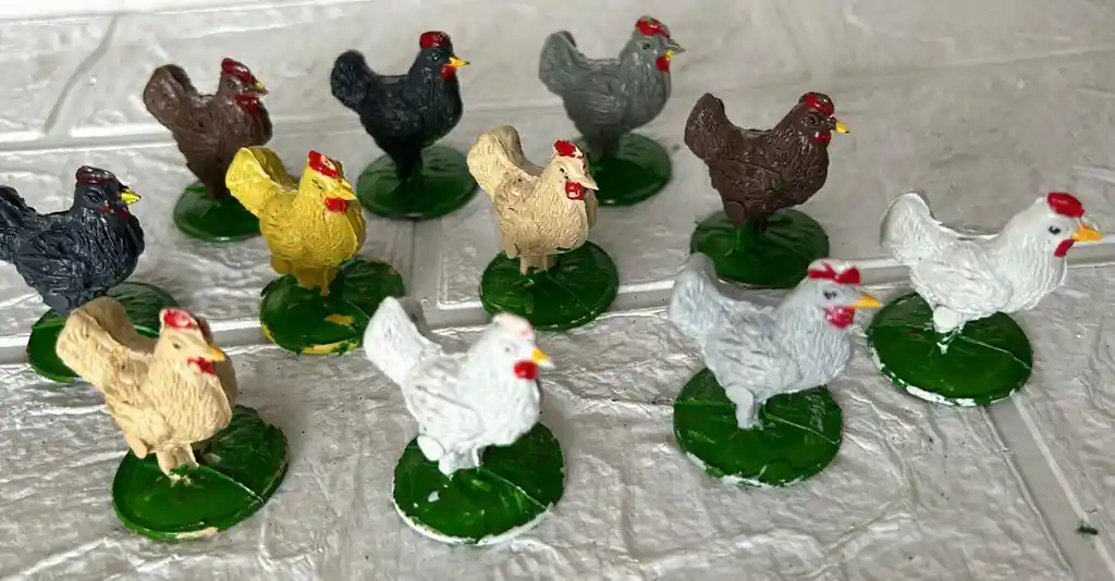 Animales Para Maqueta Gallinas X12 Unidades Gallinas X12 Unidades