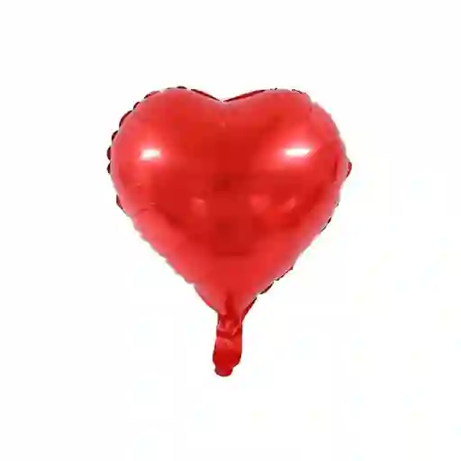 Globo Metalizado De Corazon Pequeño Rojo