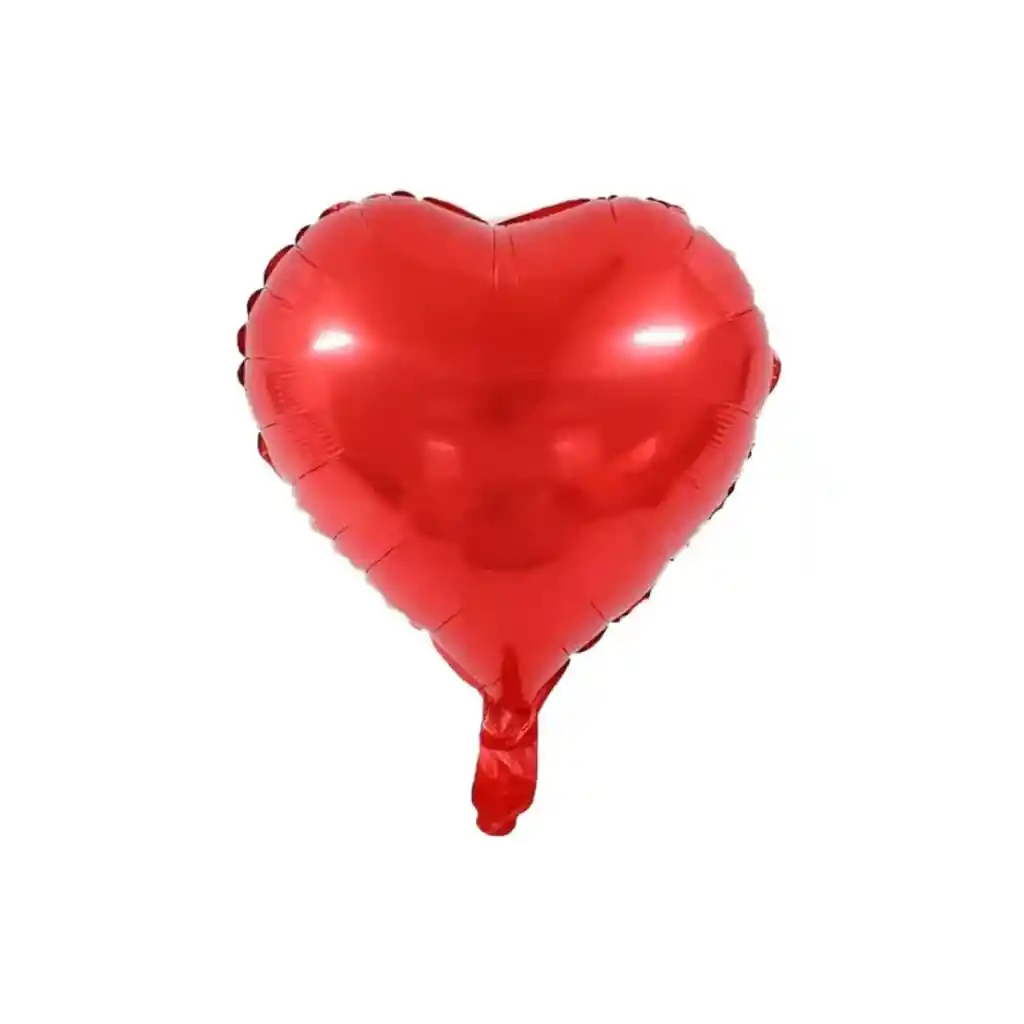 Globo Metalizado De Corazon Pequeño Rojo